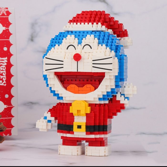 Balody 16147 Doraemon Merry Christmas Santa Claus Cat Animal 3D Mini Diamond Blocks Bricks Building Toy 1 - LOZ MALL