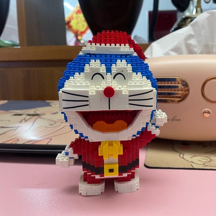 Balody 16147 Doraemon Merry Christmas Santa Claus Cat Animal 3D Mini Diamond Blocks Bricks Building Toy 2 - LOZ MALL