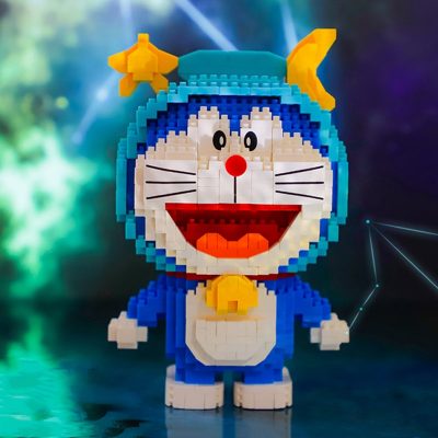 Balody 16231 Zodiac Anime Doraemon Libra Cat Robot Animal Pet Model Mini Diamond Blocks Bricks Building 2 - LOZ MALL