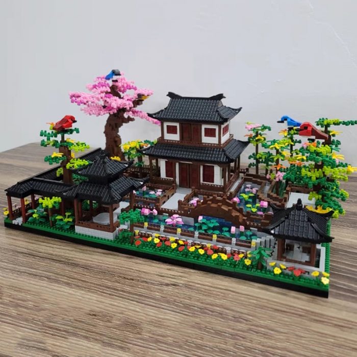 Balody 16261 World Architecture Courtyard Pavilion House Garden Tree Bridge Mini Diamond Blocks Bricks Building Toy 1 - LOZ MALL