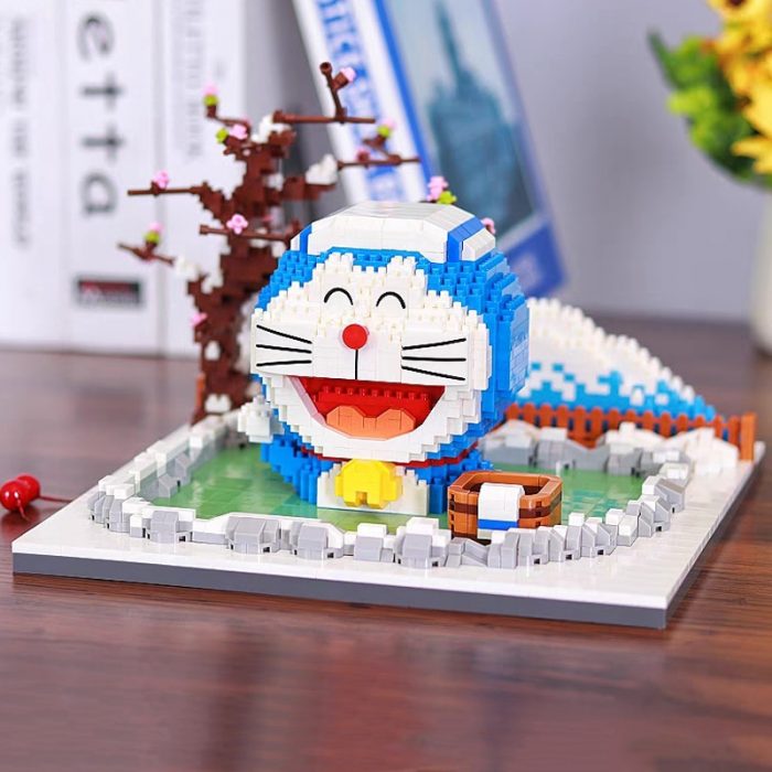 Balody 16274 Snow Fujiyama Hot Spring Cat Robot Pet Bath Sakura Tree Mini Diamond Blocks Bricks 1 - LOZ MALL