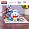 Balody 16274 Snow Fujiyama Hot Spring Cat Robot Pet Bath Sakura Tree Mini Diamond Blocks Bricks - LOZ MALL