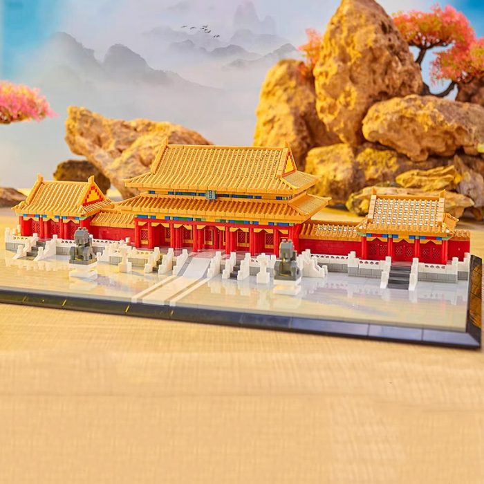 Balody 16277 Architecture Imperial Palace Hall Of Supreme Harmony Square LED Mini Diamond Blocks Bricks Building 2 - LOZ MALL