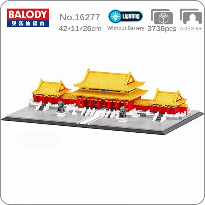 Balody 16277 Architecture Imperial Palace Hall Of Supreme Harmony Square LED Mini Diamond Blocks Bricks Building - LOZ MALL
