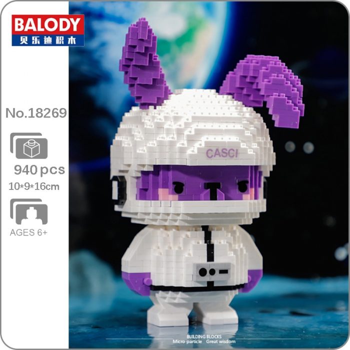 Balody 16289 Space Adventure Rabbit Astronaut Animal World Model DIY Mini Diamond Blocks Bricks Building Toy - LOZ MALL