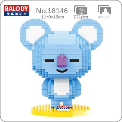 Balody 18146 Animal World Koala Bear Smile Stand Pet Doll Model Mini Diamond Blocks Bricks Building - LOZ MALL