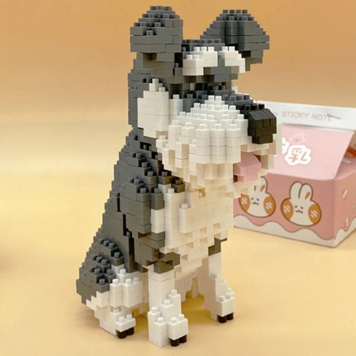 Balody 18242 Animal World Standard Schnauzer Dog Sit Pet Doll Mini Diamond Blocks Bricks Building Toy 1 - LOZ MALL
