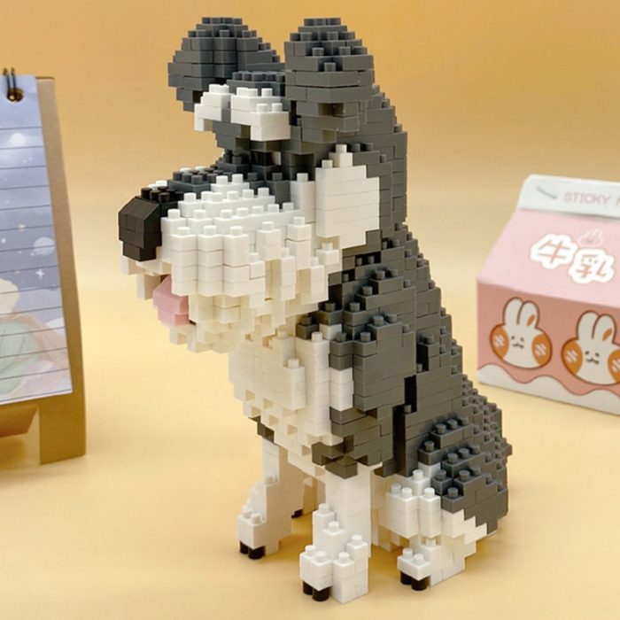 Balody 18242 Animal World Standard Schnauzer Dog Sit Pet Doll Mini Diamond Blocks Bricks Building Toy 2 - LOZ MALL