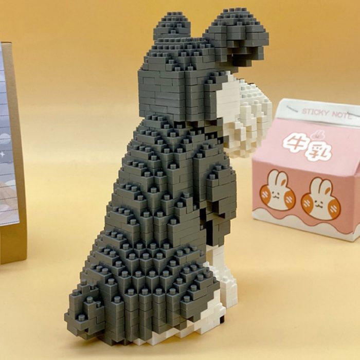 Balody 18242 Animal World Standard Schnauzer Dog Sit Pet Doll Mini Diamond Blocks Bricks Building Toy 4 - LOZ MALL