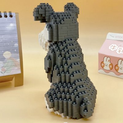 Balody 18242 Animal World Standard Schnauzer Dog Sit Pet Doll Mini Diamond Blocks Bricks Building Toy 5 - LOZ MALL