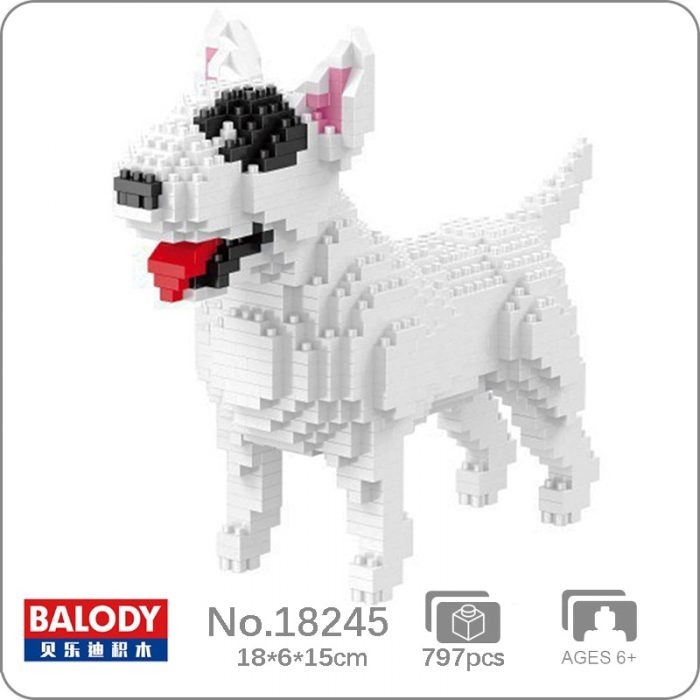 Balody 18245 Animal World Pit Bull Terrier Dog Stand Pet Doll Mini Diamond Blocks Bricks Building - LOZ MALL