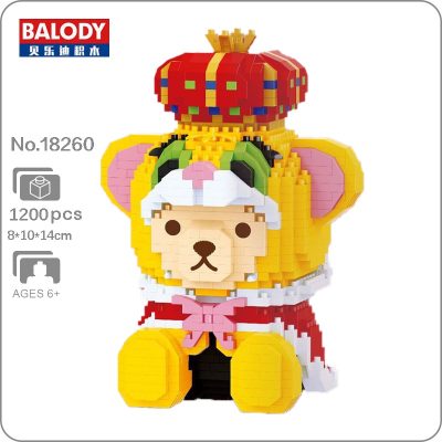 Balody 18260 Yellow Tiger King Dressed up Bear Animal Disguise Mini Diamond Blocks Bricks Building Toy - LOZ MALL
