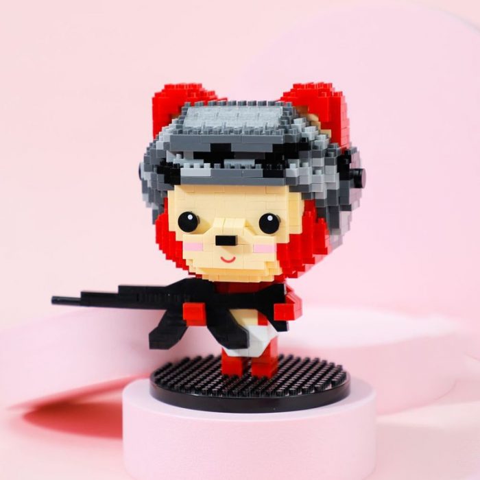 Balody 18313 Army Little Red Baby Fox Gun Boy Pet Cute Animal Model Mini Diamond Blocks 2 - LOZ MALL
