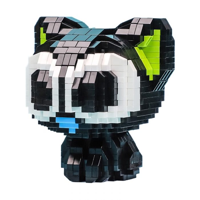 Balody 18315 Big Eyes Black Cat Cute Cartoon Animal Monster Pet Mini Diamond Blocks Bricks Building 5 - LOZ MALL