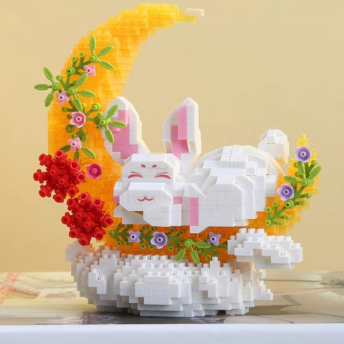 Balody 18440 Mid Autumn Festival Moon Rabbit Cloud Animal Light Mini Diamond Blocks Bricks Building Toy 1 - LOZ MALL