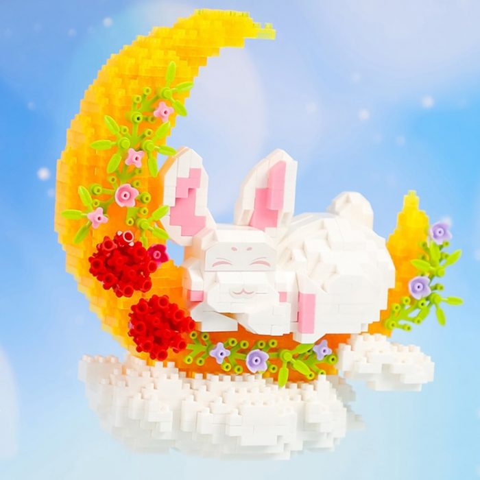Balody 18440 Mid Autumn Festival Moon Rabbit Cloud Animal Light Mini Diamond Blocks Bricks Building Toy 3 - LOZ MALL