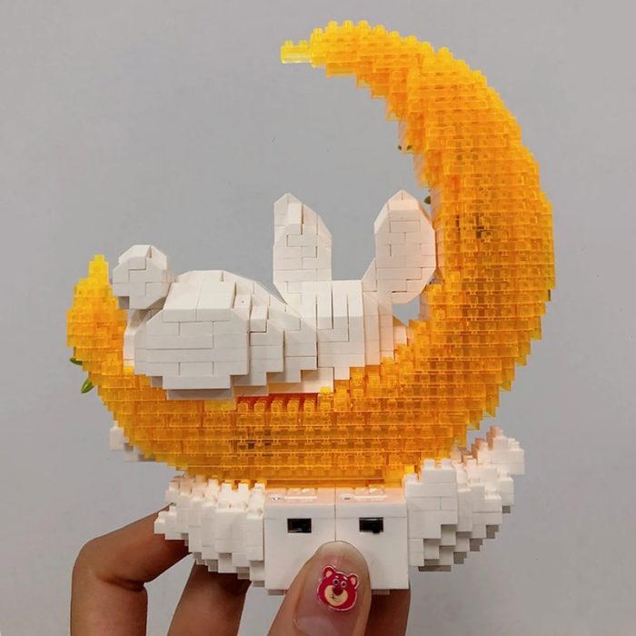 Balody 18440 Mid Autumn Festival Moon Rabbit Cloud Animal Light Mini Diamond Blocks Bricks Building Toy 5 - LOZ MALL