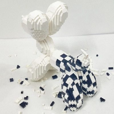 Balody 18441 Animal World White Balloon Dog Puppy Mosaic Pet 3D Mini Diamond Blocks Bricks Building 5 - LOZ MALL