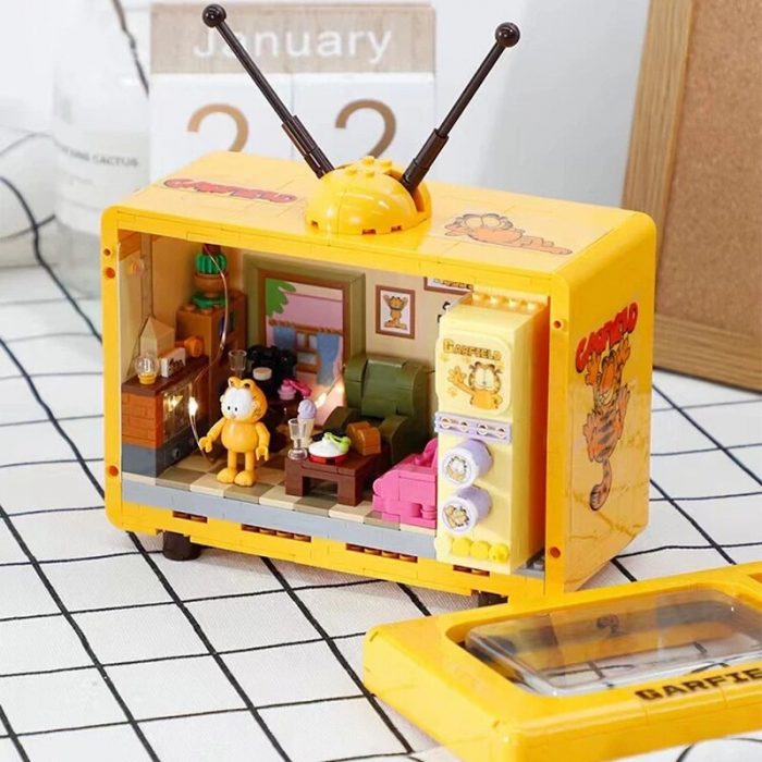 Balody 20145 Retro Television Cat Living Room Antenna TV Pet LED Light Mini Blocks Bricks Building 5 - LOZ MALL