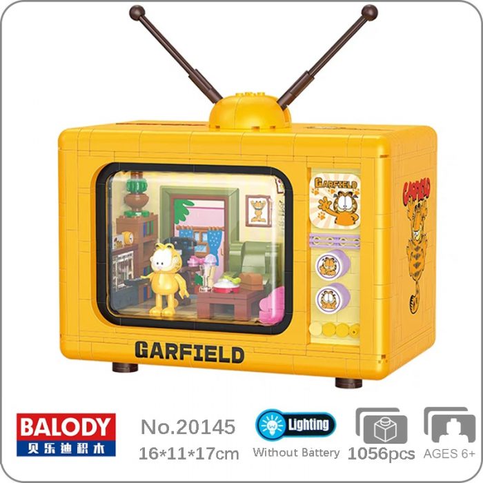 Balody 20145 Retro Television Cat Living Room Antenna TV Pet LED Light Mini Blocks Bricks Building - LOZ MALL