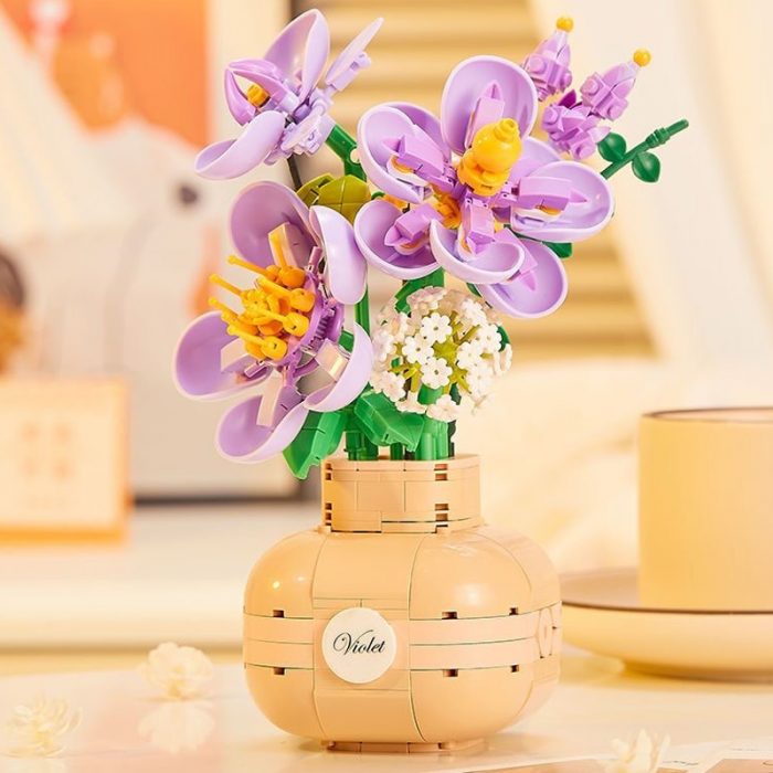 Balody 21091 Eternal Flower Vase Violet Gypsophila Herb Plant Bottle 3D Mini Blocks Bricks Building Toy 1 - LOZ MALL