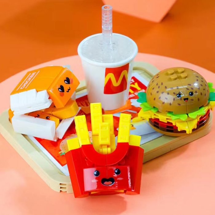 Balody 21188 Fast Food Drink Hamburger French Fries Chicken Nuggets Plate 3D Mini Blocks Bricks Building 1 - LOZ MALL