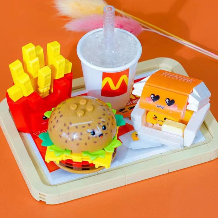 Balody 21188 Fast Food Drink Hamburger French Fries Chicken Nuggets Plate 3D Mini Blocks Bricks Building 2 - LOZ MALL