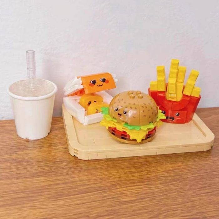 Balody 21188 Fast Food Drink Hamburger French Fries Chicken Nuggets Plate 3D Mini Blocks Bricks Building 4 - LOZ MALL