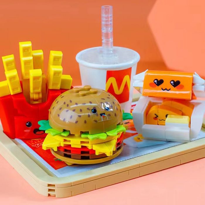 Balody 21188 Fast Food Drink Hamburger French Fries Chicken Nuggets Plate 3D Mini Blocks Bricks Building 5 - LOZ MALL
