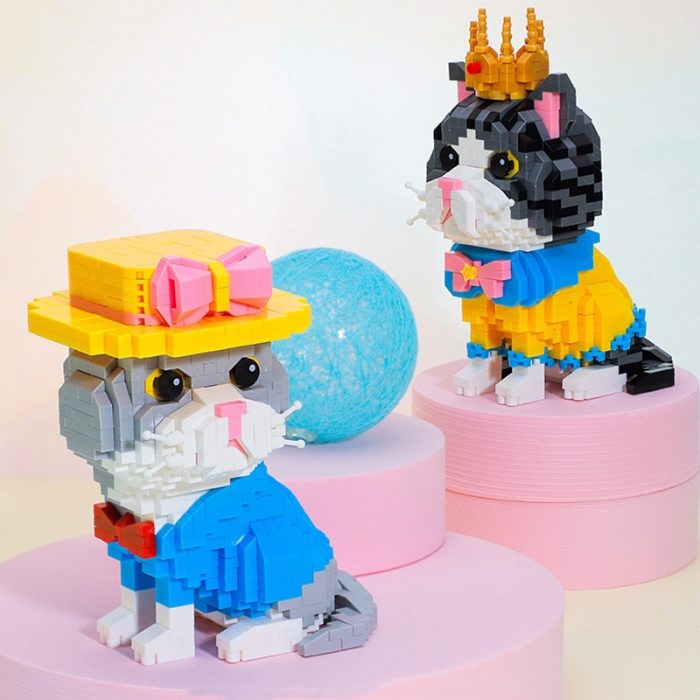Balody Animal World Persian Cat Kitten Crown King Rabbit Overalls Hat Pet 3D Mini Diamond Blocks 2 - LOZ MALL