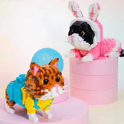 Balody Animal World Persian Cat Kitten Crown King Rabbit Overalls Hat Pet 3D Mini Diamond Blocks 3 - LOZ MALL