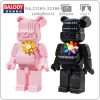 Balody Animal World Pink Black Lover Bear Flower Brooch Storage Case 3D Mini Blocks Bricks Building - LOZ MALL