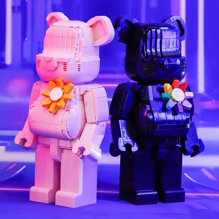 Balody Animal World Pink Black Lover Bear Flower Brooch Storage Case 3D Mini Blocks Bricks Building 2 - LOZ MALL