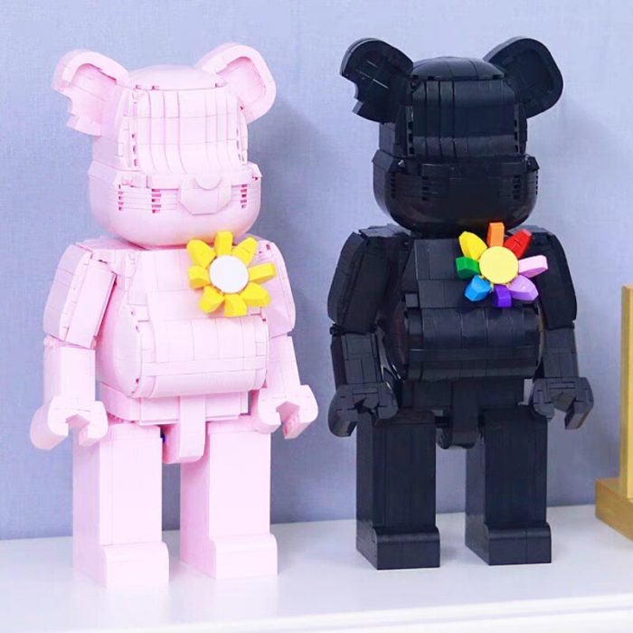 Balody Animal World Pink Black Lover Bear Flower Brooch Storage Case 3D Mini Blocks Bricks Building 3 - LOZ MALL