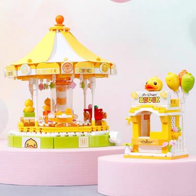 Balody Duck Amusement Park Merry go round Carousel Ferris Wheel Food Truck Pet Car Mini Blocks 3 - LOZ MALL