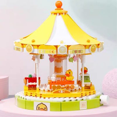 Balody Duck Amusement Park Merry go round Carousel Ferris Wheel Food Truck Pet Car Mini Blocks 5 - LOZ MALL