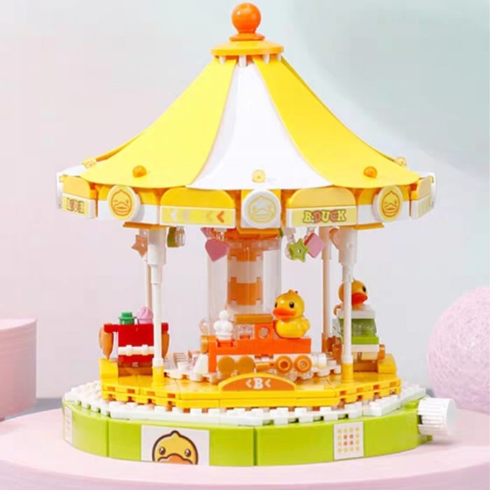 Balody Duck Amusement Park Merry go round Carousel Ferris Wheel Food Truck Pet Car Mini Blocks 5 - LOZ MALL