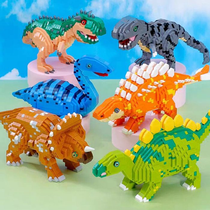 Balody Jurassic Period Dinosaur Tyrannosaurus Rex Stegosaurus Plesiosaur DIY Mini Diamond Blocks Bricks Building Toy Gift 1 - LOZ MALL