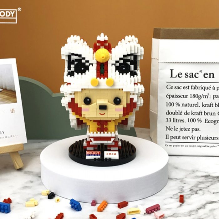 Balody Little Red Fox Lion Dance Princess Kimono Mr Animal Pet Mini Diamond Blocks Bricks Building 2 - LOZ MALL