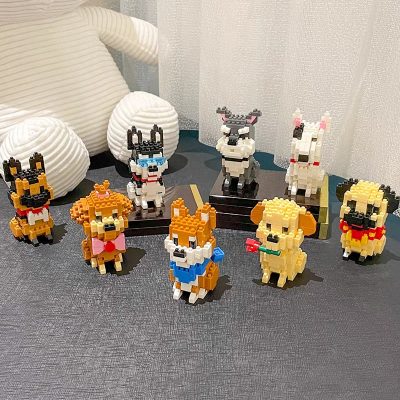 Balody Shiba Inu Bull Terrier Husky Labrador Wolfhound Poodle Schnauzer Dog Pet Mini Diamond Blocks Bricks 2 - LOZ MALL