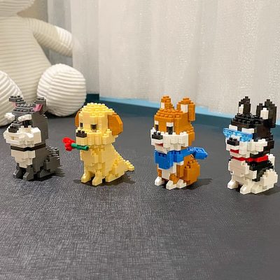 Balody Shiba Inu Bull Terrier Husky Labrador Wolfhound Poodle Schnauzer Dog Pet Mini Diamond Blocks Bricks 5 - LOZ MALL