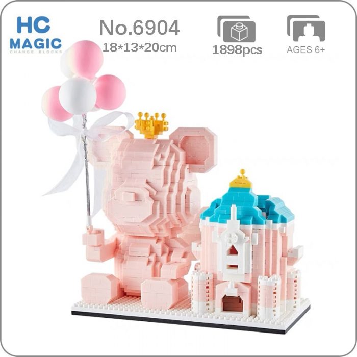HC 6904 Angel Bear Balloon Castle Pen Container Wing Animal DIY Mini Diamond Blocks Bricks Building - LOZ MALL