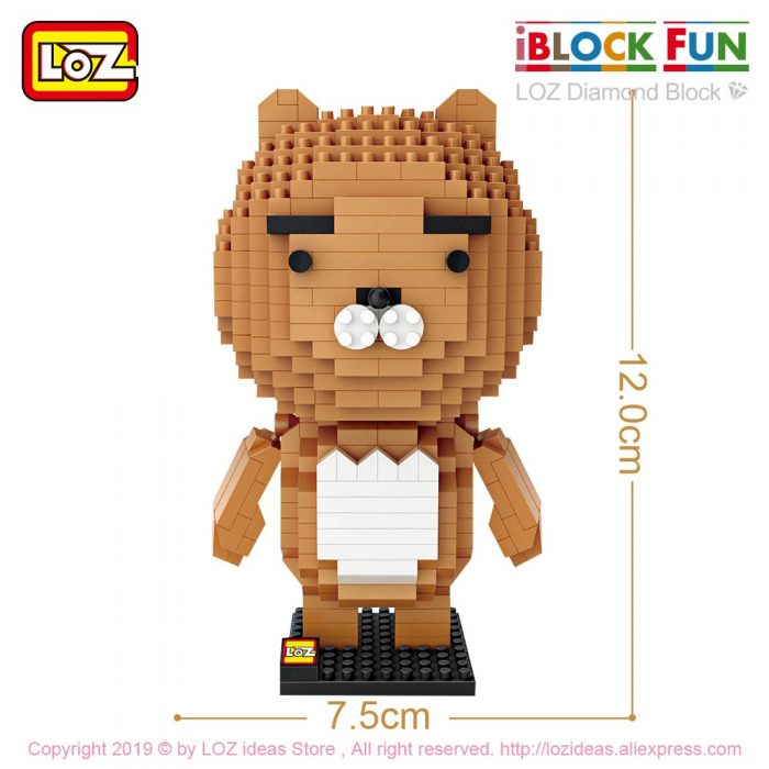 LOZ Diamond Blocks Cartoon Animal Bear Anime Lion Assembly Figure Building Blocks Enlighten Micro Brick Funny 2 - LOZ MALL