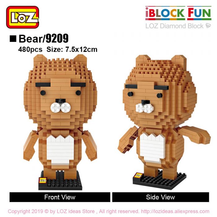 LOZ Diamond Blocks Cartoon Animal Bear Anime Lion Assembly Figure Building Blocks Enlighten Micro Brick Funny 3 - LOZ MALL