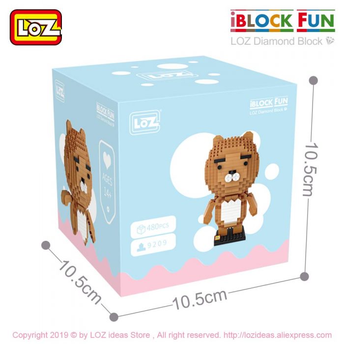 LOZ Diamond Blocks Cartoon Animal Bear Anime Lion Assembly Figure Building Blocks Enlighten Micro Brick Funny 4 - LOZ MALL