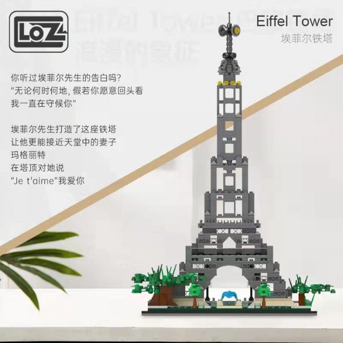 LOZ Lizhi Eiffel Tower Mini small particle building blocks famous buildings three dimensional assembled model toys 1 - LOZ MALL