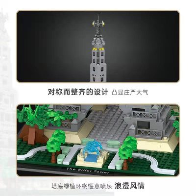 LOZ Lizhi Eiffel Tower Mini small particle building blocks famous buildings three dimensional assembled model toys 2 - LOZ MALL