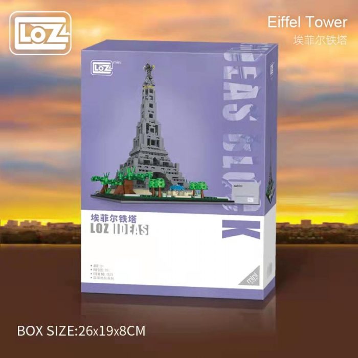 LOZ Lizhi Eiffel Tower Mini small particle building blocks famous buildings three dimensional assembled model toys 4 - LOZ MALL