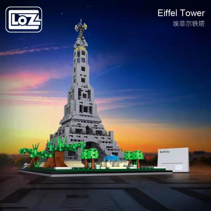 LOZ Lizhi Eiffel Tower Mini small particle building blocks famous buildings three dimensional assembled model toys - LOZ MALL