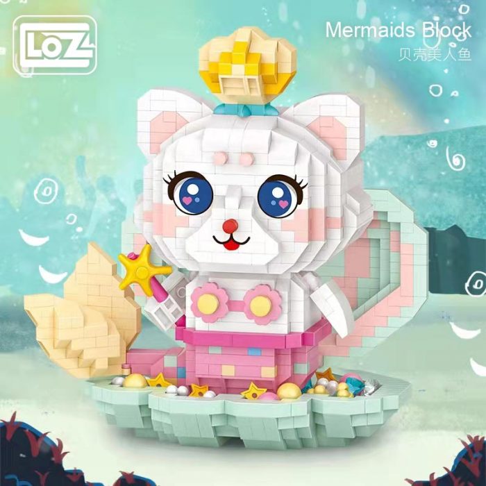 LOZ Lizhi micro particle building block shell mermaid difficult cartoon assembly model toy 2 - LOZ MALL